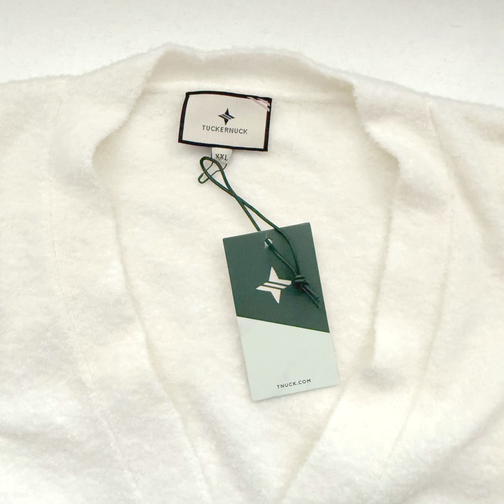 Tuckernuck Pippa Cardigan White Puff Shoulder Wool Mohair Blend Sweater XXL NWT - Picture 6 of 10